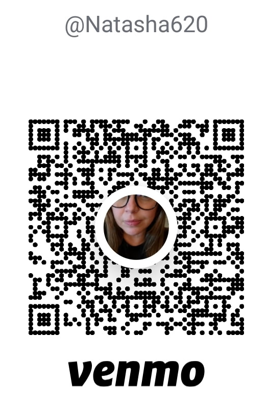 QR code linking to Natasha's Venmo, @natasha620